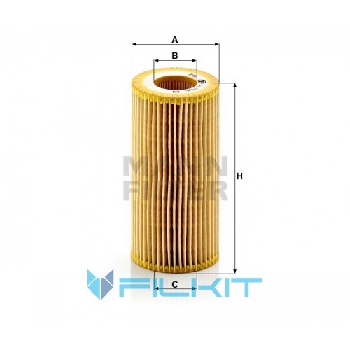 Oil filter (insert) HU 719/6 x [MANN]