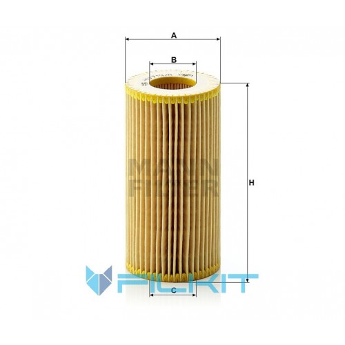 Oil filter (insert) HU 719/8 x [MANN]