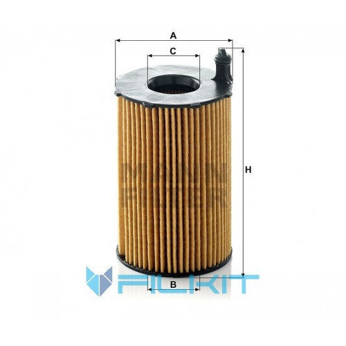 Oil filter (insert) HU 8005 z [MANN]
