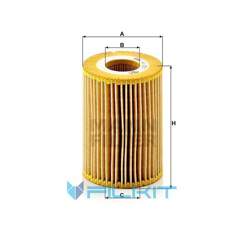 Oil filter (insert) HU 821 x [MANN]