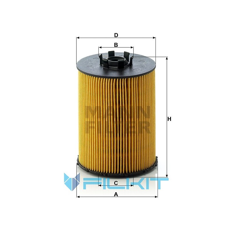 Oil filter (insert) HU 823 x [MANN]