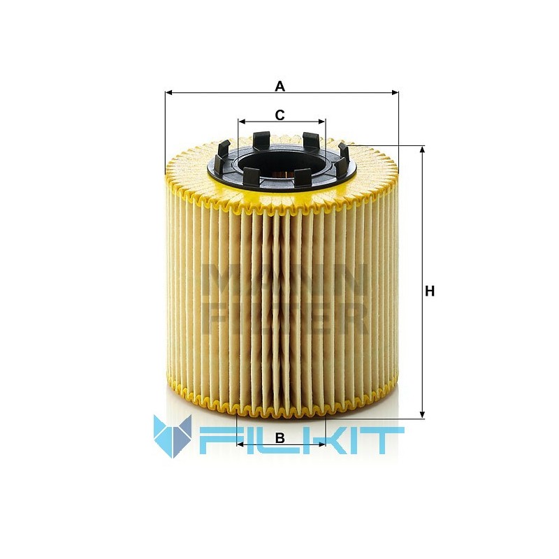 Oil filter (insert) HU 923 x [MANN]