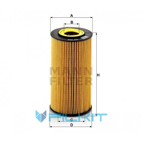 Oil filter (insert) HU 934 x [MANN]