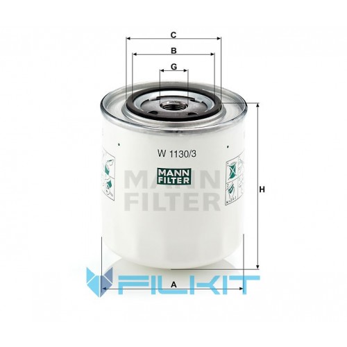 Oil filter W 1130/3 [MANN]