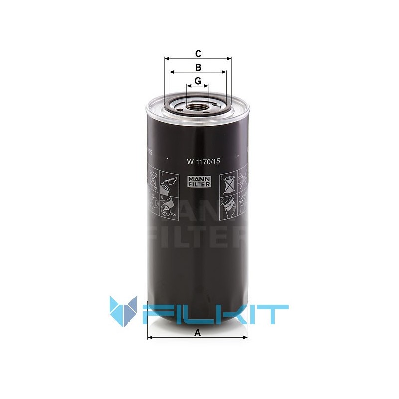 Oil filter W 1170/15 [MANN]