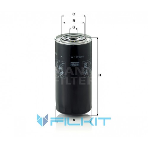Oil filter W 1170/16 [MANN]