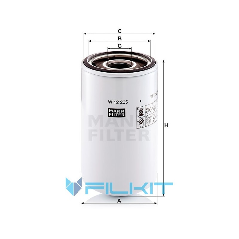 Oil filter W 12 205 [MANN]