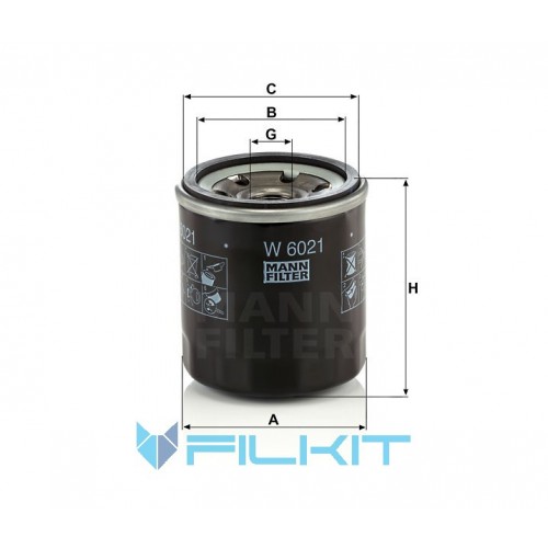 Oil filter W 6021 [MANN]