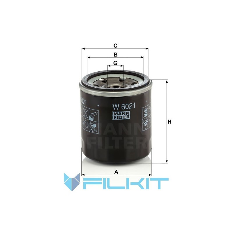 Oil filter W 6021 [MANN]