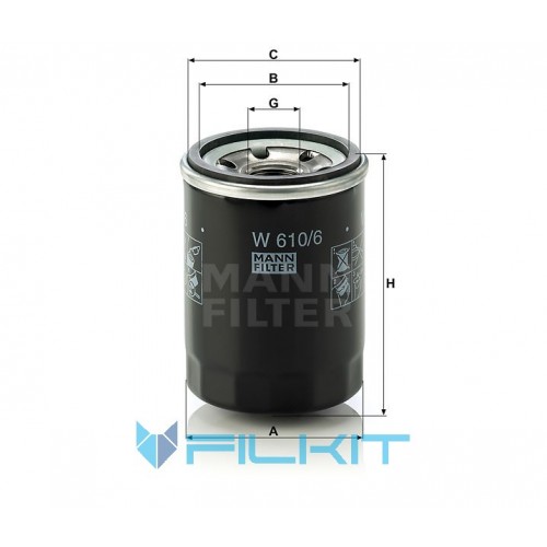 Oil filter W 610/6 [MANN]