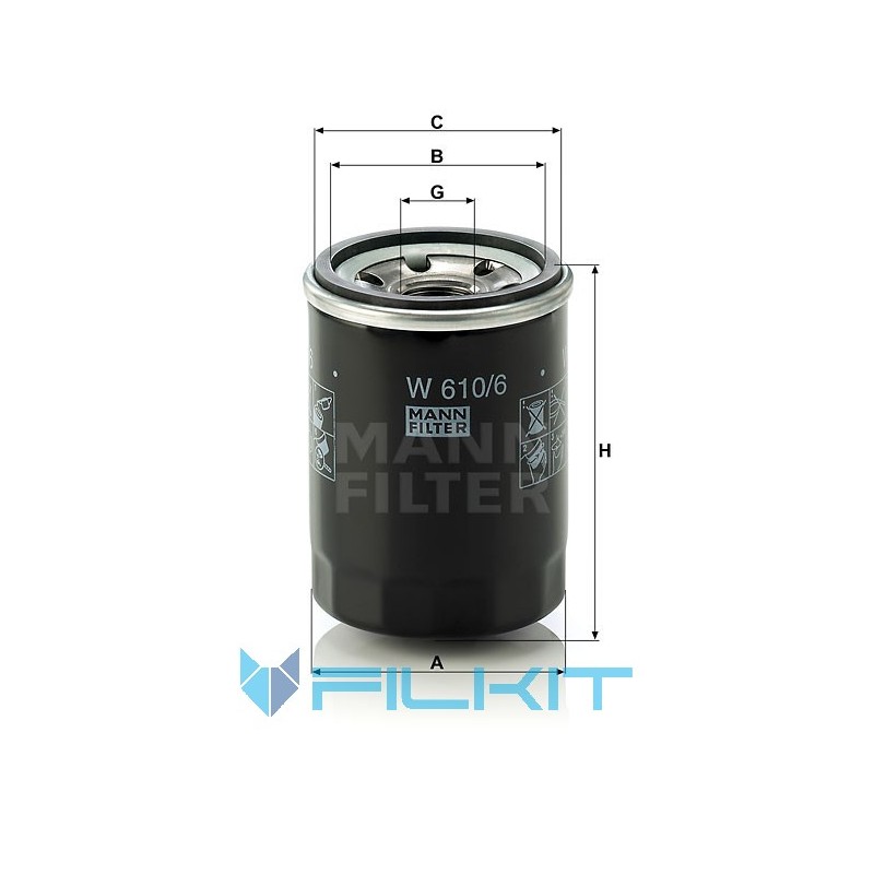 Oil filter W 610/6 [MANN]