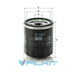 Oil filter W 68/3 [MANN]