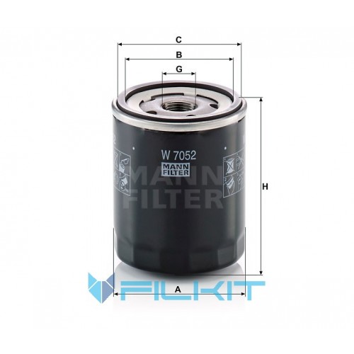 Oil filter W 7052 [MANN]