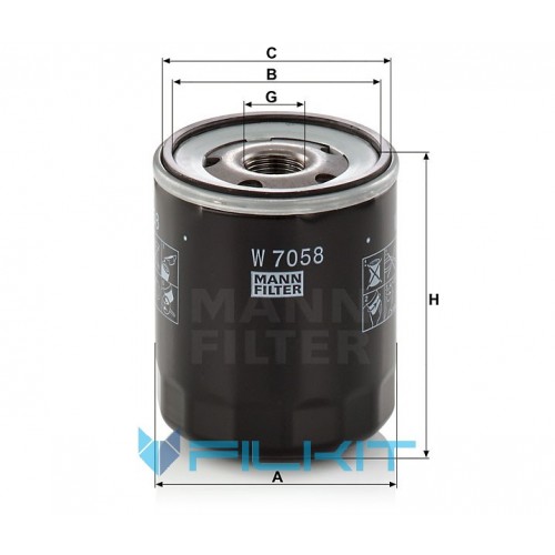 Oil filter W 7058 [MANN]