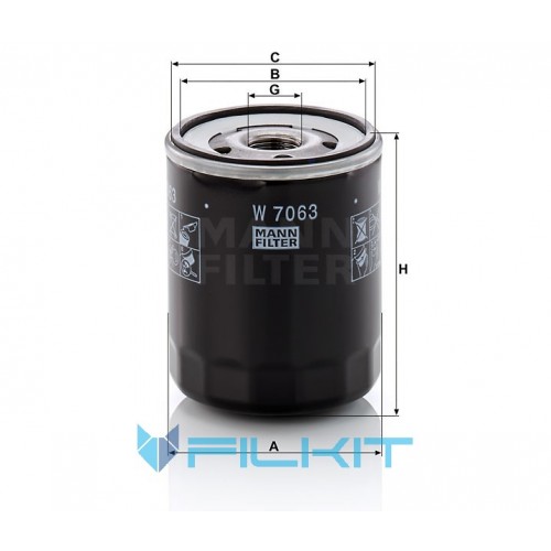 Oil filter W 7063 [MANN]