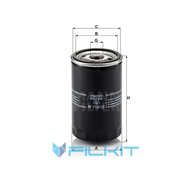 Oil filter W 719/12 [MANN]