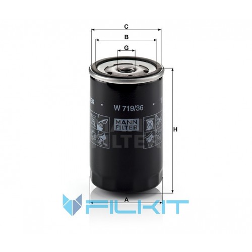 Oil filter W 719/36 [MANN]