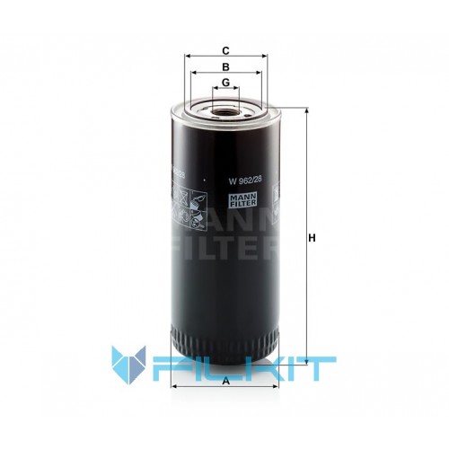 Oil filter W 962/28 [MANN]