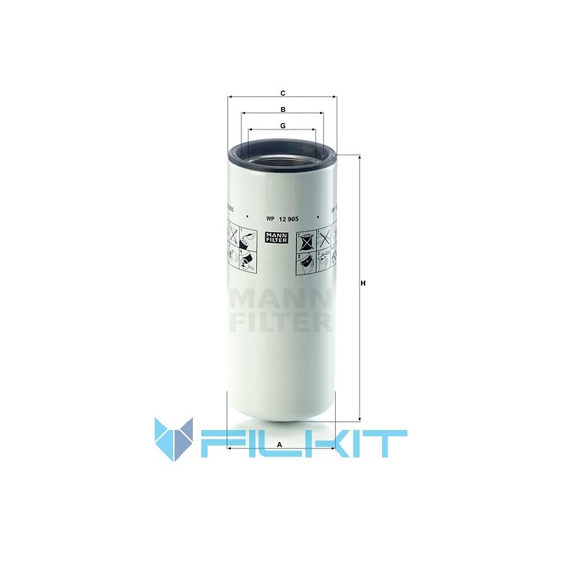 Oil filter WP 12 905 [MANN]