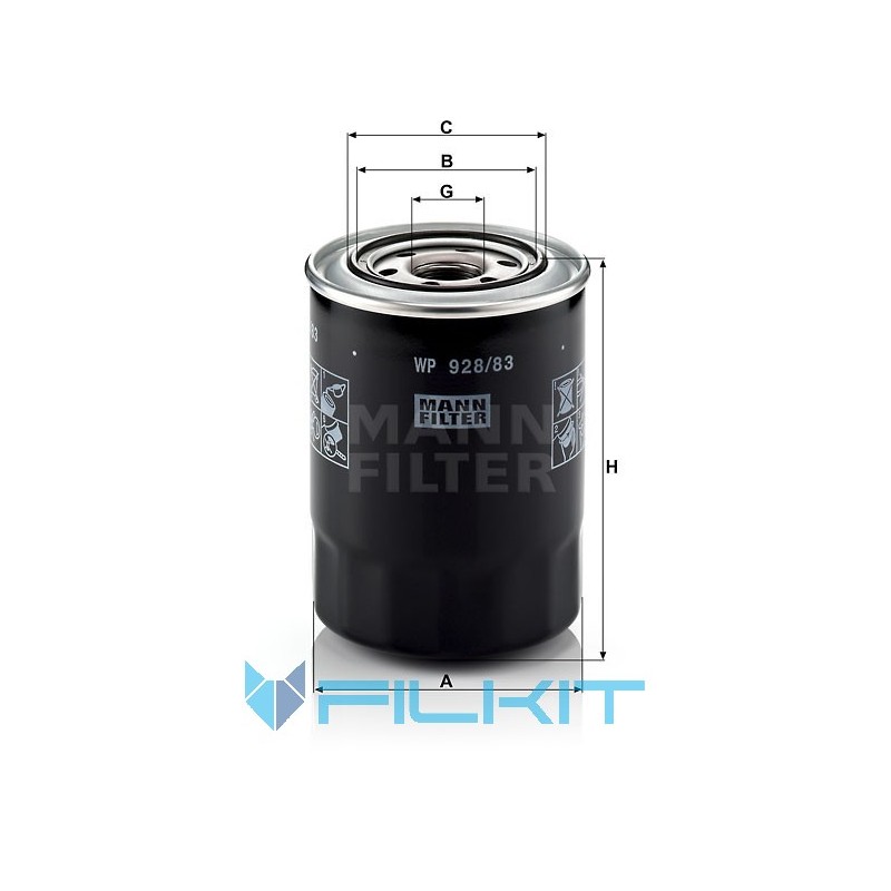 Oil filter WP 928/83 [MANN]
