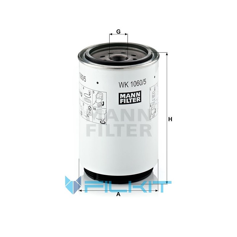 Фильтр топливный WK 1060/5 x [MANN]