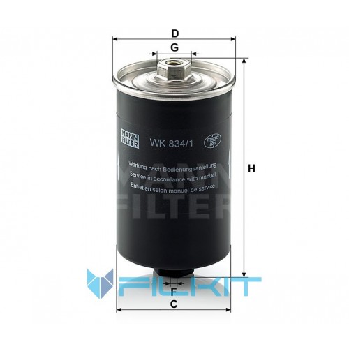 Fuel filter WK 834/1 [MANN]