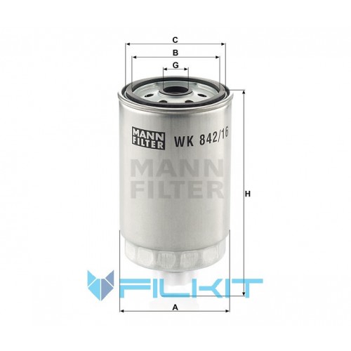 Фильтр топливный WK 842/16 [MANN]