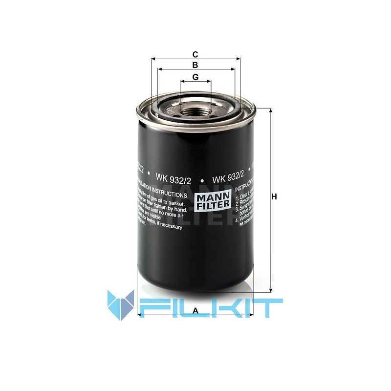 Fuel filter WK 932/2 [MANN]