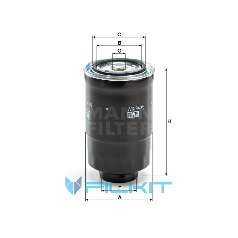 Fuel filter WK 940/6 x [MANN]