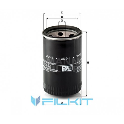 Фильтр топливный WK 941 (10) [MANN]