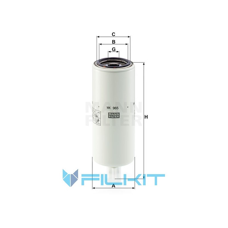 Fuel filter WK 965 x [MANN]