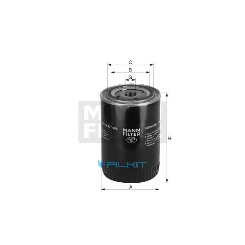 Hydraulic filter W 1269 [MANN]