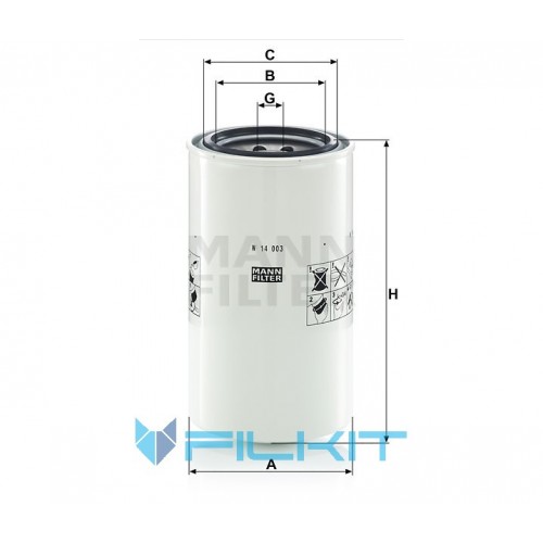 Hydraulic filter W 14 003 [MANN]