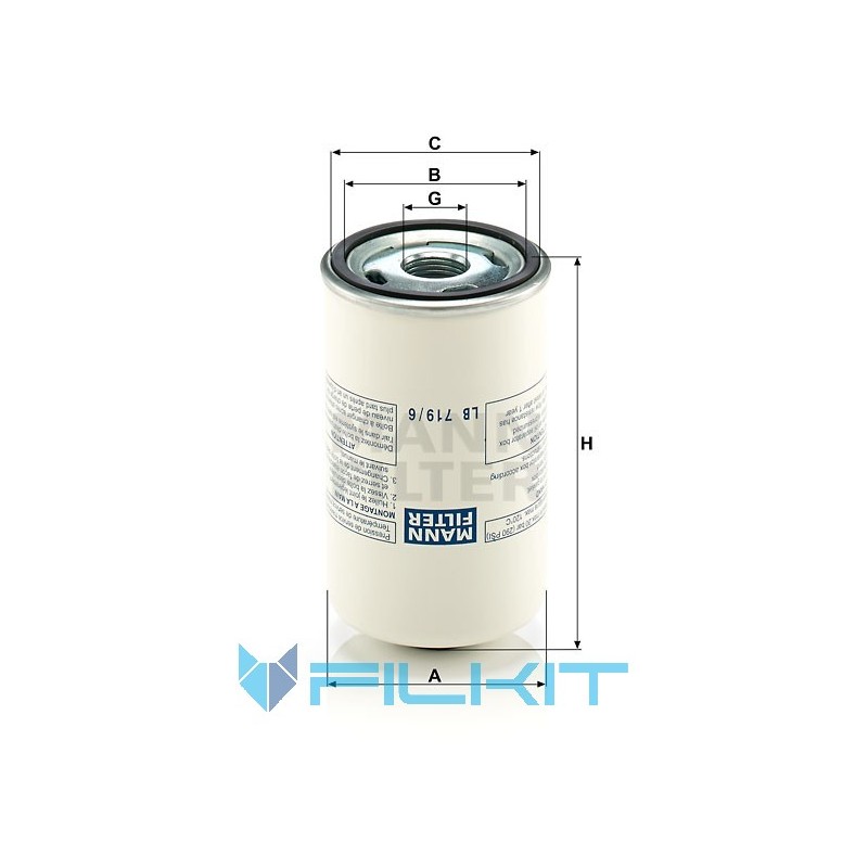 Air filter (separator) LB 719/6 MANN