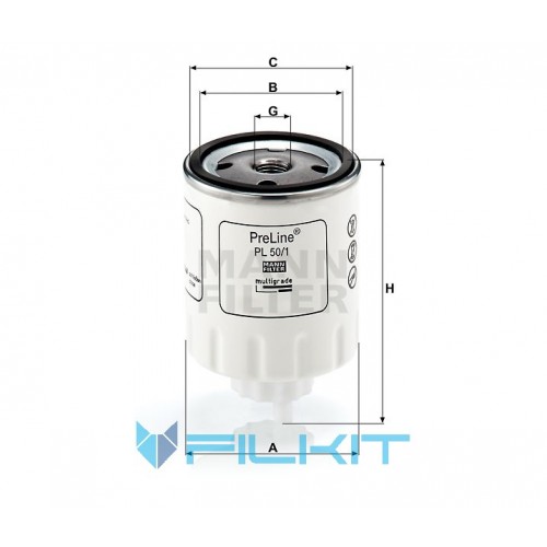 Fuel filter (separator) PL 50/1 MANN