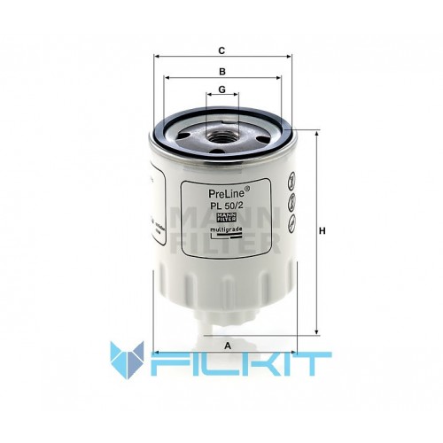 Fuel filter (separator) PL 50/2 MANN