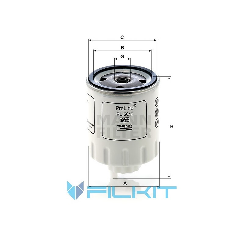 Fuel filter (separator) PL 50/2 MANN