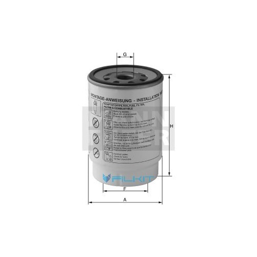 Fuel filter (separator) PL 600 MANN
