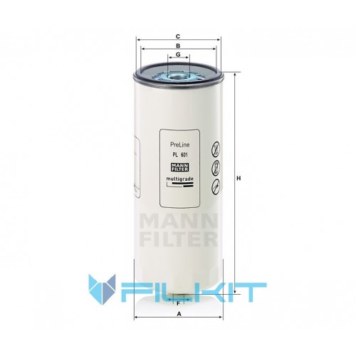 Фильтр топливный (сепаратор) PL 601 MANN