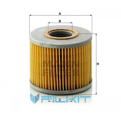Oil filter (insert) H 1018/2 n [MANN]