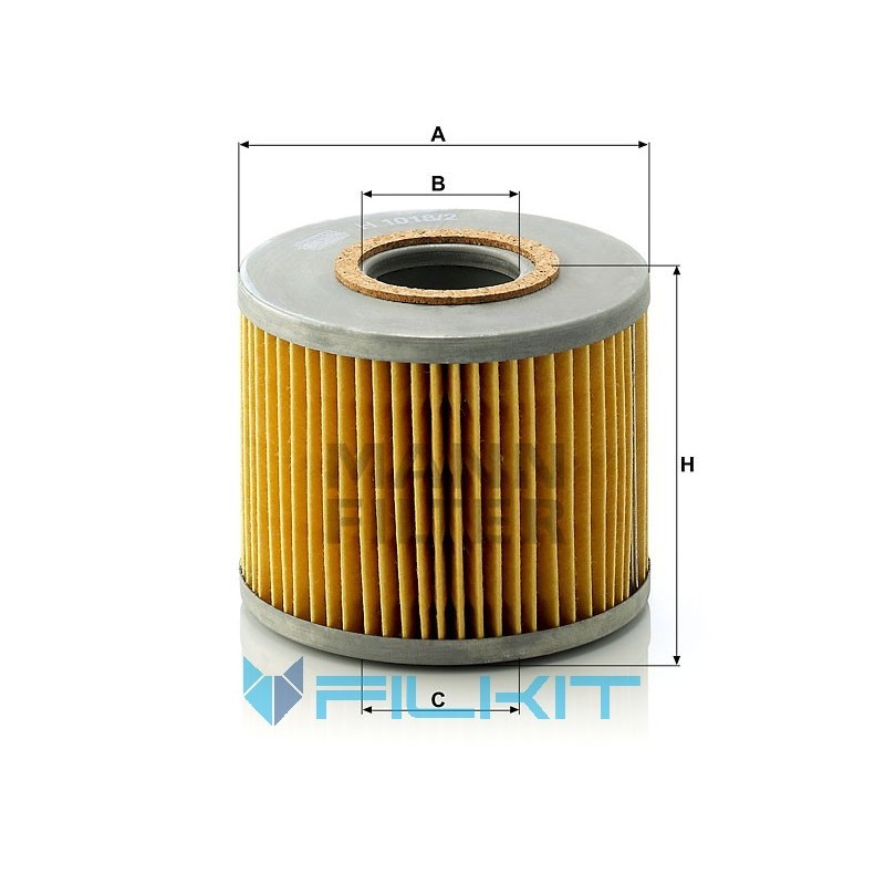 Oil filter (insert) H 1018/2 n [MANN]