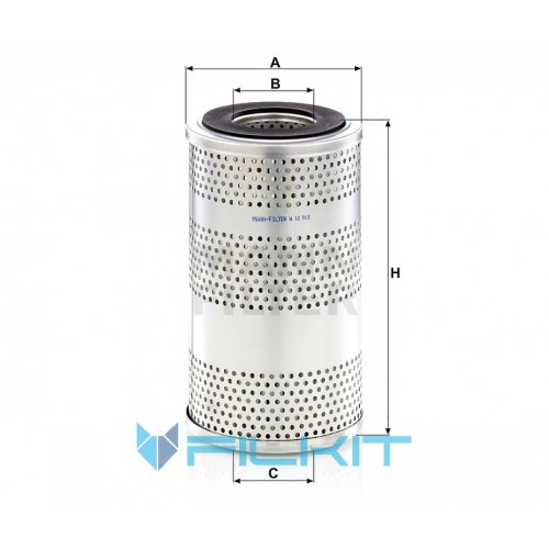 Hydraulic filter (insert) H 12 012 [MANN]