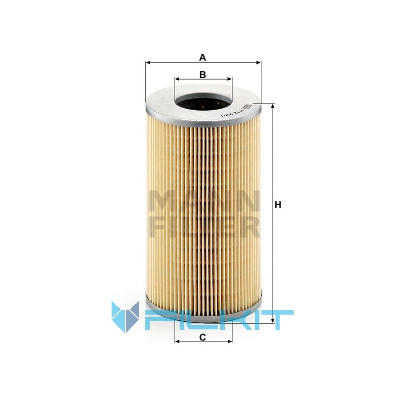 Oil filter (insert) H 12 107/1 [MANN]