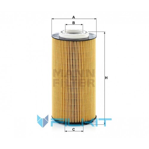 Oil filter (insert) HU 12 009 z [MANN]
