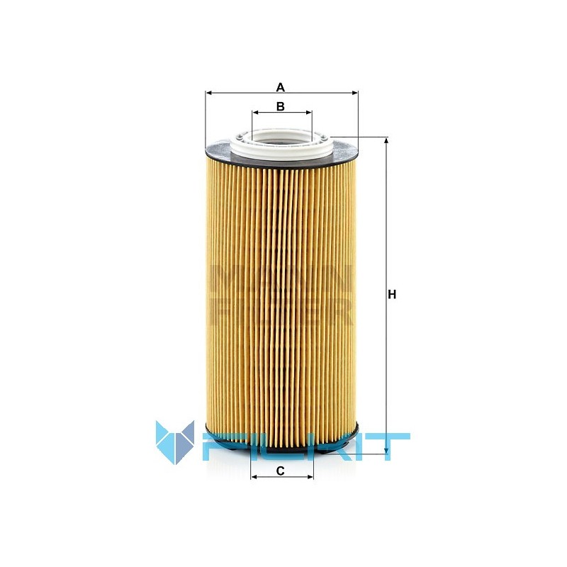 Oil filter (insert) HU 12 009 z [MANN]