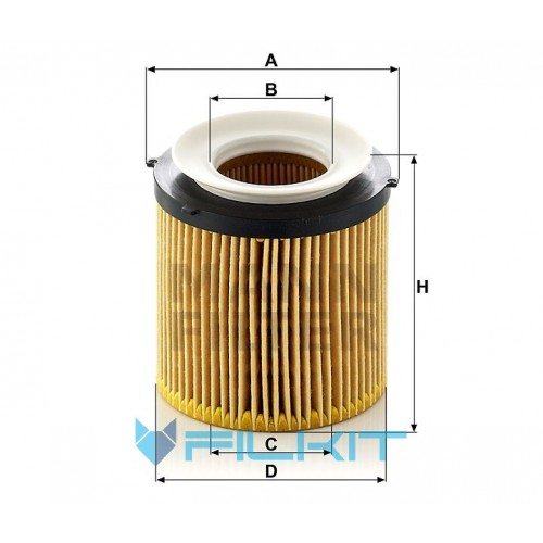 Oil filter (insert) HU 8002 y [MANN]