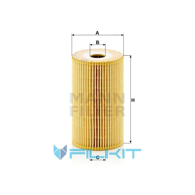 Oil filter (insert) HU 932/4 n [MANN]