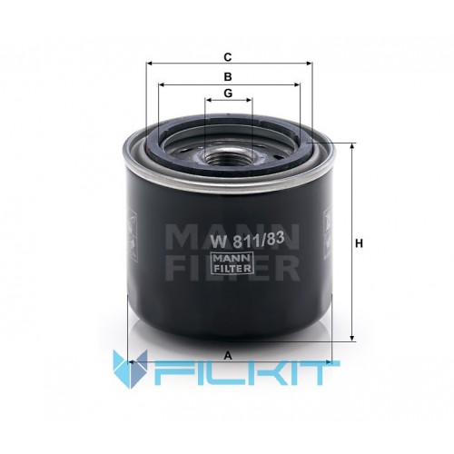 Oil filter W 811/83 [MANN]