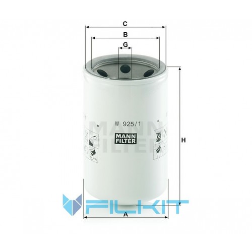 Hydraulic filter W 925/1 [MANN]