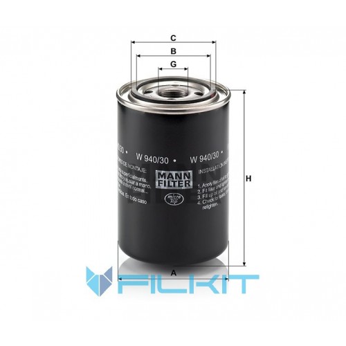 Oil filter W 940/30 [MANN]